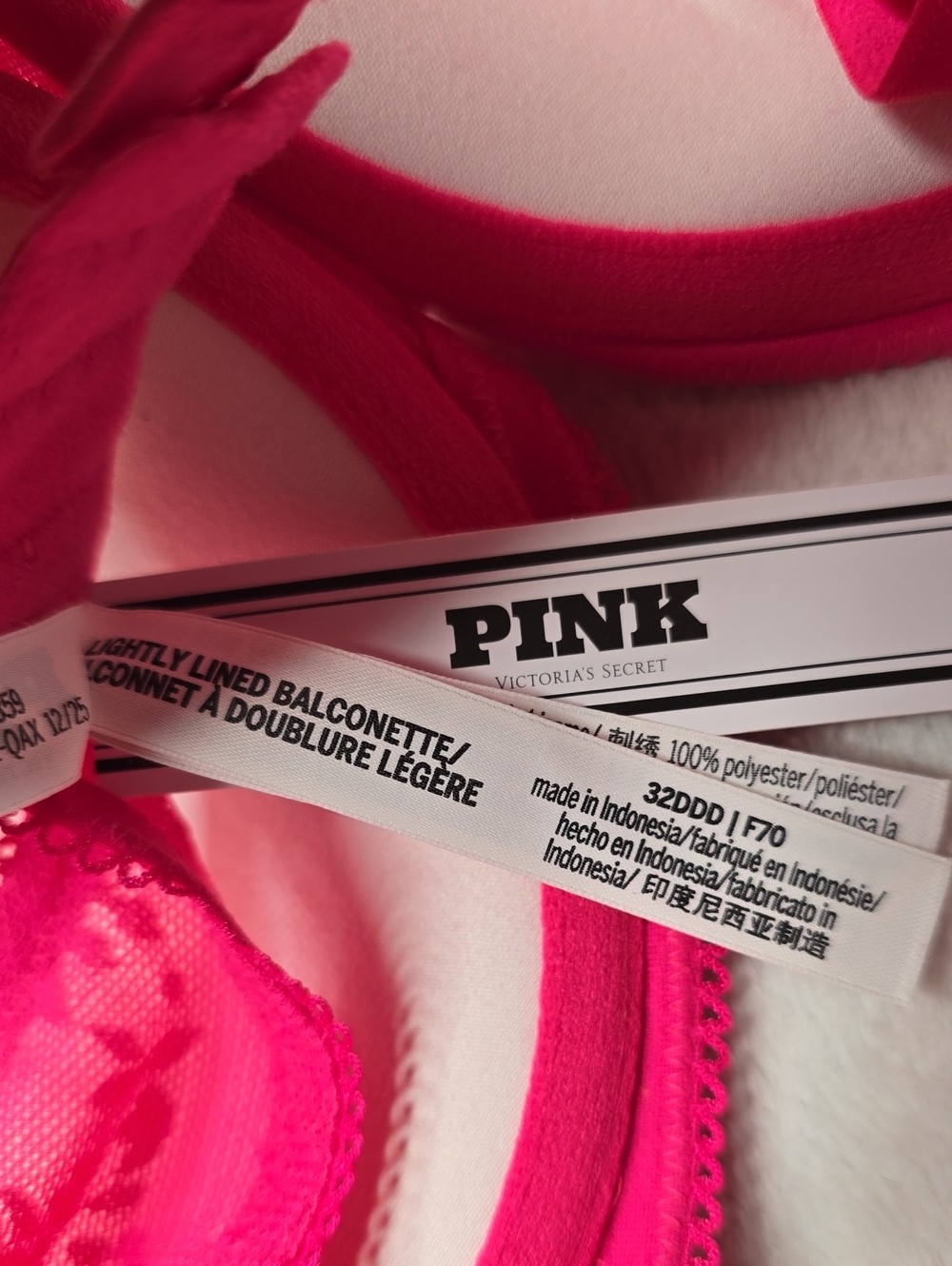 Victoria's Secret PINK Wink Lightly Lined Balconette Bra Sz 32DDD NWT - Picture 5 of 8